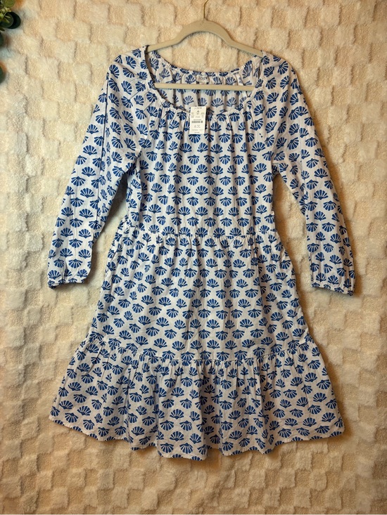 J. Crew Dresses & Skirts - J. Crew Blue and White Shell-Print Sundress size 12